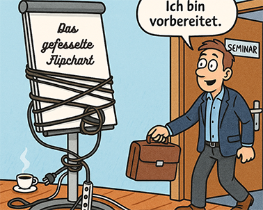 Flipchart gefesselt Flipchart gefesselt